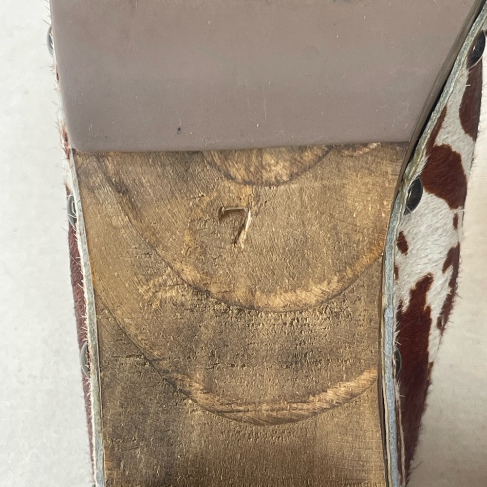 Matisse holly cowhide wood clog size 7 made in Brazil - Picture 7 of 10